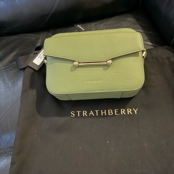 Strathberry Handbags - Strathberry Olive Green Leather Camera Bag